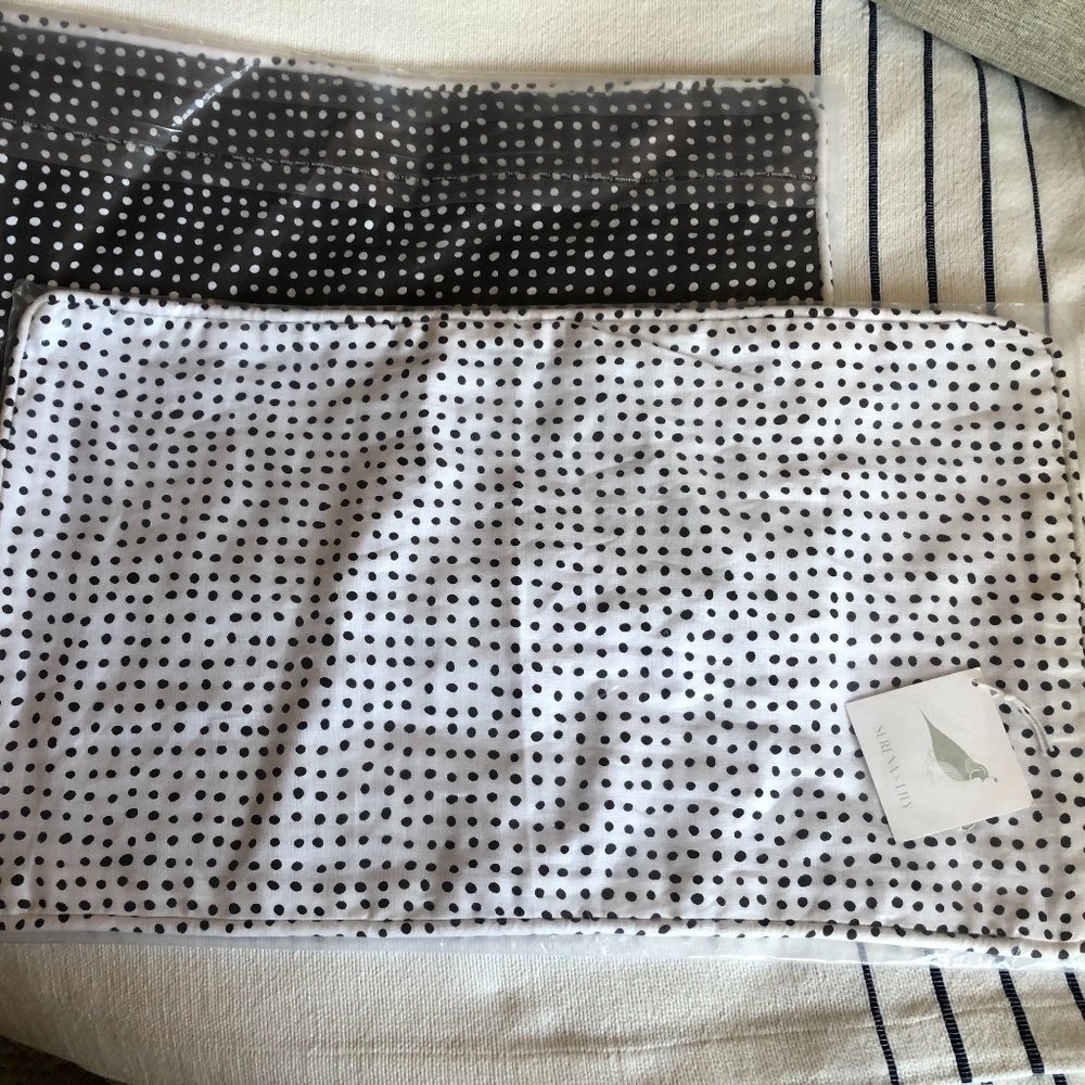 COPY - Serena & Lily Sorrento Reverse Polka-Dot Lumbar Pillow